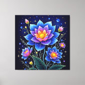 Verbluffend Kosmische Bloemendromen Ontwerp Canvas Afdruk (Voorkant)