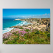 Verbluffend kustgebied Newquay strand Cornwall Ver Poster (Voorkant)