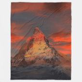 Verbluffend landschap in de rode hemel fleece deken (Voorkant)