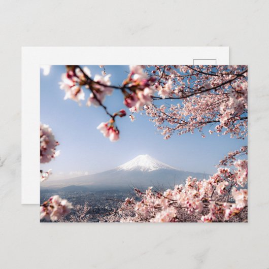 Verbluffend landschap van de berg Fuji en Sakura Feestdagenkaart (Voorkant / Achterkant)