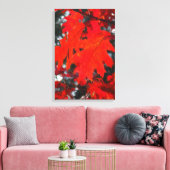 Verbluffend leder van rode mantel canvas afdruk (Insitu (Woonkamer))