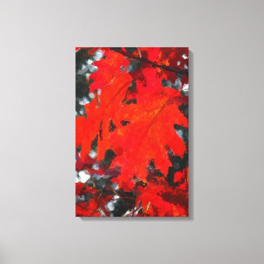 Verbluffend leder van rode mantel canvas afdruk (Voorkant)