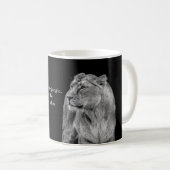 Verbluffend leeuwen met Inspirerend koffie-Mok Koffiemok (Voorkant rechts)