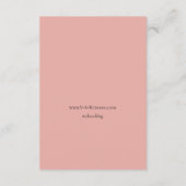 Verbluffend moderne, eenvoudige bruiloft met minim informatiekaartje (Achterkant)