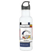 Verbluffend neoplasticisme Kunstmonogram. Brief G Waterfles (Voorkant)