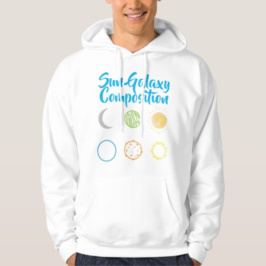 Verbluffend ontwerp van Sun Galaxy-combinatie Hoodie (Voorkant)