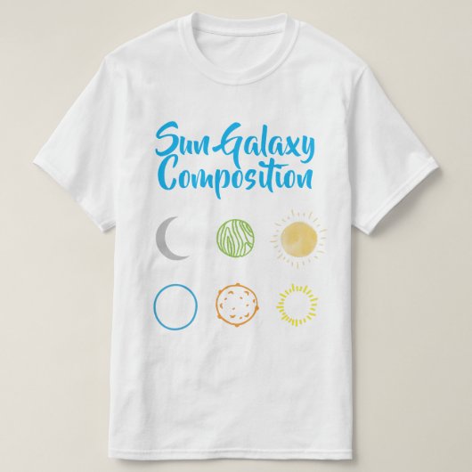 Verbluffend ontwerp van Sun Galaxy-combinatie T-shirt (Design voorkant)