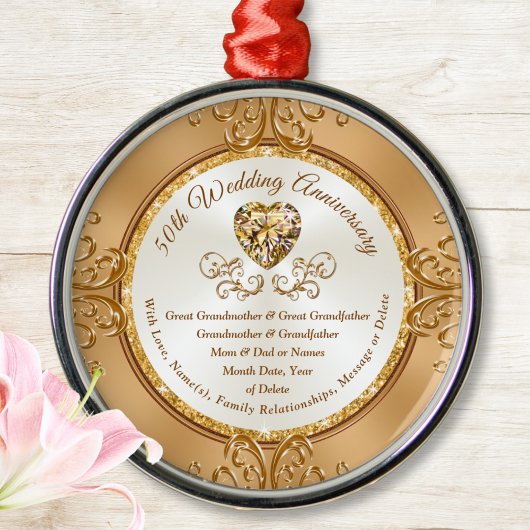 Verbluffend Ornament van 50e Jubileum, grootouders