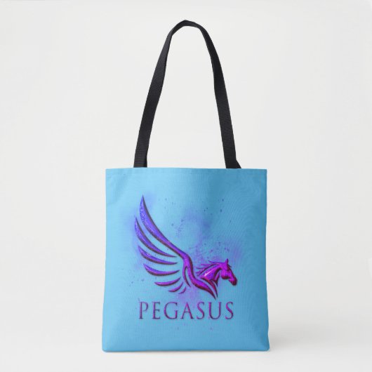 Verbluffend Paars Pegasus Cosmic Background Draagtas (Voorkant)