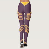 Verbluffend Paarse wervelpatroon Leggings (Achterkant)