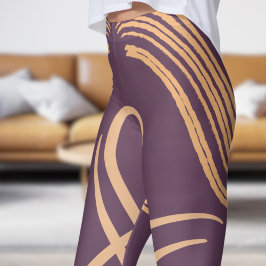 Verbluffend Paarse wervelpatroon Leggings