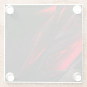 Verbluffend rood tot het Abstract Ontwerp van het  Glazen Onderzetter (Achterkant)