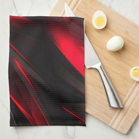 Verbluffend rood tot het Abstract Ontwerp van het  Theedoek (Quarter Fold)