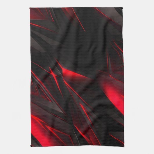 Verbluffend rood tot het Abstract Ontwerp van het  Theedoek (Verticaal)