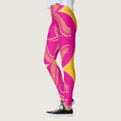 Verbluffend Roze Wervelpatroon Leggings (Links)