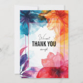 Verbluffend staalblauw Anemone Dreamscape Bruiloft Bedankkaart (Voorkant)