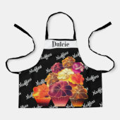 Verbluffend tekstpatroon Warm Stack Muffins Chef Schort (Voorkant)
