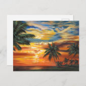 Verbluffend tropisch zonsonderstel briefkaart (Voorkant / Achterkant)