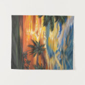 Verbluffend tropisch zonsonderstel wandkleed (Voorkant (horizontaal))