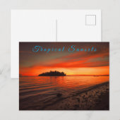 Verbluffend Twilight Tropical Beach Zee Sunset Briefkaart (Voorkant / Achterkant)