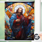 Verbluffend venster Cling van Jezus 2 Raamsticker (Huis)