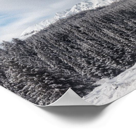 Verbluffend winterlandschap poster (Hoek)