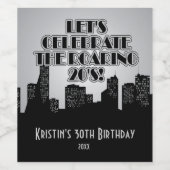 Verbluffend Zilver, partij van 1920 Wijn Etiket (Enkel label)