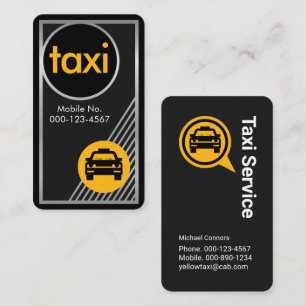Verbluffend Zilveren Taxi Frame Rijdt Visitekaartje