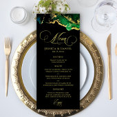 Verbluffend zwart-groen 'Bronze Gold Weddenschap' Menu