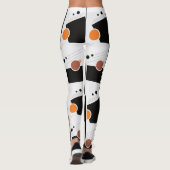 Verbluffend zwart-wit Abstract patroon Leggings (Achterkant)