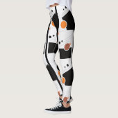 Verbluffend zwart-wit Abstract patroon Leggings (Links)