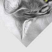 Verbluffend zwart-wit, keukenkat-ontkoppelingstaal tissuepapier (Detail)