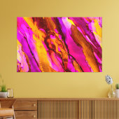 Verbluffende 3-panelbladcanvasafdruk alcoholinkt canvas afdruk (Insitu (Woonkamer))