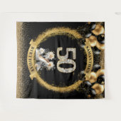 Verbluffende 50e verjaardag diamant nummers hoge h wandkleed (Voorkant (horizontaal))