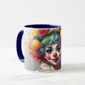 Verbluffende aangepaste monogram clown Mok (Voorkant links)