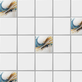 Verbluffende Abstracte keramische Tegel - levendig Tegeltje