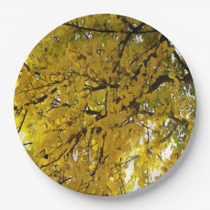 Verbluffende Abstracte kunst in de herfst van de b Papieren Bordje