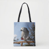 Verbluffende Afrikaanse grijze papegaai Tote Bag (Voorkant)