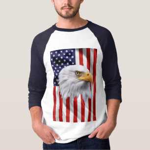 Verbluffende Amerikaanse adelaar, de Amerikaanse v T-shirt