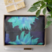 Verbluffende Aqua Blue en Green Cactus Dahlia Tissuepapier (Geschenk)