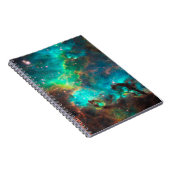 Verbluffende Aqua Star-cluster Notitieboek (Rechterzijde)