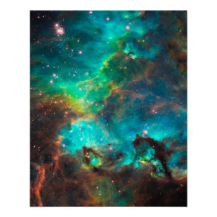 Verbluffende Aqua Star-cluster Perfect Poster