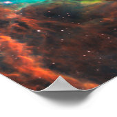 Verbluffende Aqua Star-cluster Poster (Hoek)