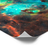 Verbluffende Aqua Star-cluster Poster (Hoek)