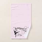 Verbluffende Ballerina Dancing met Music Pink Bad Handdoek (Handdoek)