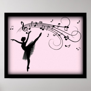 Verbluffende Ballerina-dansen met Poster voor muzi