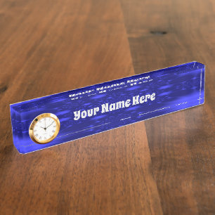 Verbluffende Blauwe Bureaunameplaat Naambordje