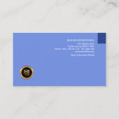 Verbluffende blauwe zeewaterduiker visitekaartje (Achterkant)