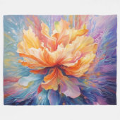 Verbluffende bloem fleece deken (Voorkant (Horizontaal))