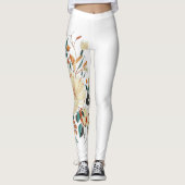 Verbluffende bloemen leggings (Voorkant)